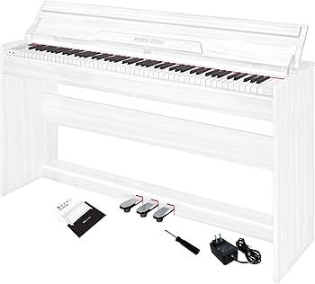 ホワイト 88鍵 電子ピアノ Amazon | KIMFBAY 電子ピアノ 88鍵盤 木製 電子ピアノ アップ